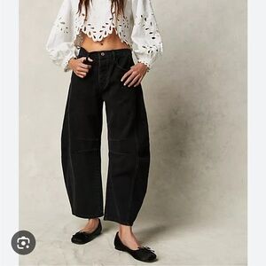 Free People Good Luck Barrel Jean